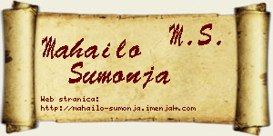Mahailo Šumonja vizit kartica